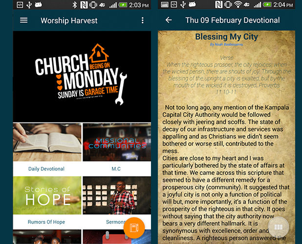 Worship Harvest App